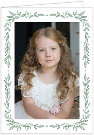 Digital Holiday Photo Cards by Stacy Claire Boyd (Little Leaf Border)