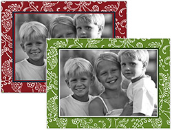 Digital Holiday Photo Cards by Stacy Claire Boyd (Floral Fancy - Evergreen)