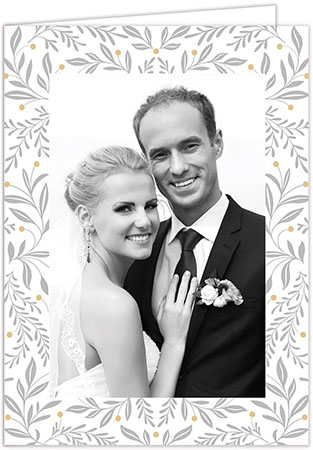 Mounted Holiday Photo Card - Tangled Trellis Design | Stacy Claire Boyd