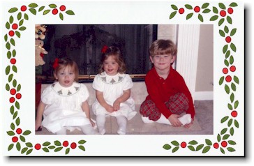 Sugar Cookie Holiday Photo Mount Cards - Holly Sugar Cookie Holiday Photo Mount Cards - Holly
