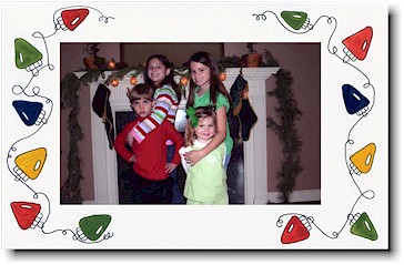 Sugar Cookie Holiday Photo Mount Cards - Lights