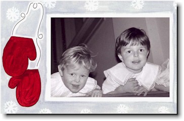 Sugar Cookie Holiday Photo Mount Cards - Mittens