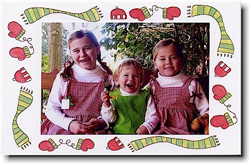 Sugar Cookie Holiday Photo Mount Cards - Mittens #2