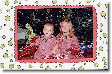 Sugar Cookie Holiday Photo Mount Cards - Red & Green #2