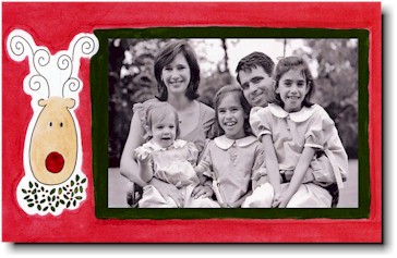 Sugar Cookie Holiday Photo Mount Cards - Rudolph
