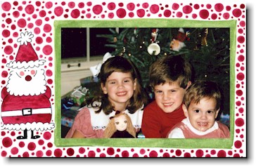 Sugar Cookie Holiday Photo Mount Cards - Santa