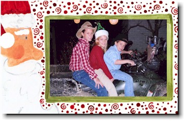 Sugar Cookie Holiday Photo Mount Cards - Santa 2