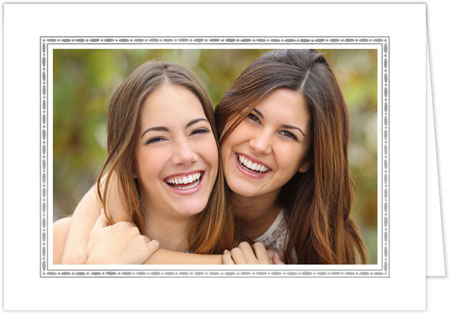 Holiday Photo Mount Cards by Sweet Pea Designs - Rice Bead White With Foil Holiday Photo Mount Cards by Sweet Pea Designs - Rice Bead White With Foil
