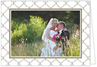 Holiday Photo Mount Cards by Sweet Pea Designs - Fleur De Lis Gold & Silver