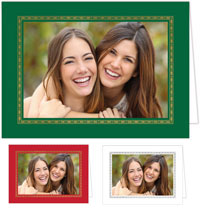 Digital Holiday Photo Cards by Sweet Pea Designs - Rice Bead Pine With Foil