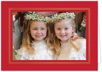 Holiday Photo Mount Cards by Sweet Pea Designs - Ruby Inline Beaded Border With Foil