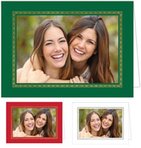 Holiday Photo Mount Cards by Sweet Pea Designs - Rice Bead Pine With Foil