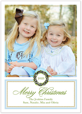 Digital Holiday Photo Cards by Sweet Pea Designs (Classic Dot Border)