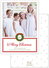 Digital Holiday Photo Cards by Sweet Pea Designs (Foil Wreath Red)