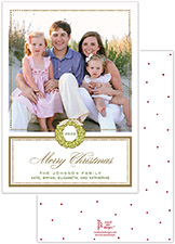 Digital Holiday Photo Cards by Sweet Pea Designs (Foil Wreath Gold)