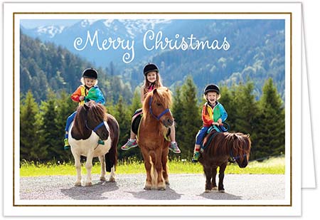 Digital Holiday Photo Cards by Sweet Pea Designs - Simple Border with Foil (H) Digital Holiday Photo Cards by Sweet Pea Designs - Simple Border with Foil (H)