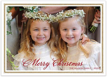 Digital Holiday Photo Cards by Sweet Pea Designs (Foil Antique Beaded Border - H) Digital Holiday Photo Cards by Sweet Pea Designs (Foil Antique Beaded Border - H)