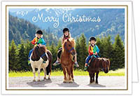 Digital Holiday Photo Cards by Sweet Pea Designs - Simple Border with Foil (H)