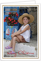Digital Holiday Photo Cards by Sweet Pea Designs - Simple Border with Foil (V)