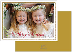 Digital Holiday Photo Cards by Sweet Pea Designs (Foil Antique Beaded Border - H)