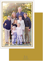 Digital Holiday Photo Cards by Sweet Pea Designs (Foil Antique Beaded Border - V)