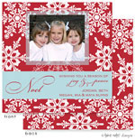 Take Note Designs Digital Holiday Photo Cards - Red Snowflakes Noel