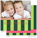 Take Note Designs Digital Holiday Photo Cards - Green on Green Stripes