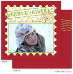 Take Note Designs Digital Holiday Photo Cards - Red Christmas Stamp