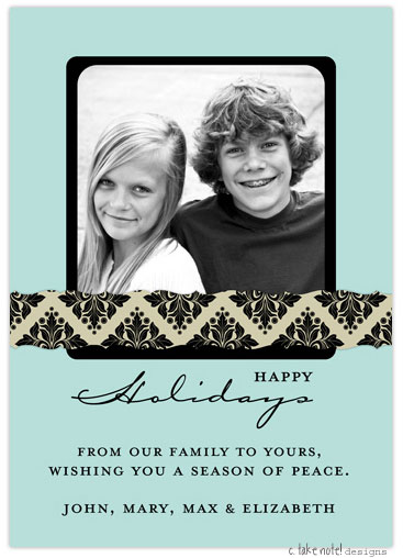 Take Note Designs Digital Holiday Photo Cards - Black Tie
