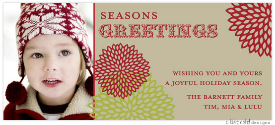 Take Note Designs Digital Holiday Photo Cards - Vintage Mums