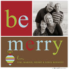 Take Note Designs Digital Holiday Photo Cards - Be Merry Ornament