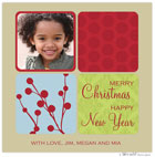 Take Note Designs Digital Holiday Photo Cards - Berry Damask and Dot