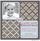 Take Note Designs Digital Holiday Photo Cards - Pewter and Blue