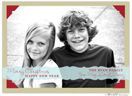 Take Note Designs Digital Holiday Photo Cards - Photo Corners on Linen