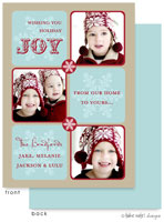 Take Note Designs Digital Holiday Photo Cards - Joy Blue Snowflake