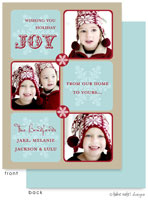 Take Note Designs Digital Holiday Photo Cards - Joy Blue Snowflake