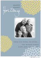 Take Note Designs Digital Holiday Photo Cards - Blue and Yellow Mum