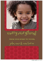 Take Note Designs Digital Holiday Photo Cards - Red Dots and Brown