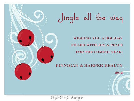 Digital Holiday Invitations/Greeting Cards by Take Note Designs - Jingle Bells