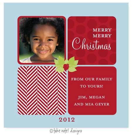 Take Note Designs Digital Holiday Photo Cards - Red Tweed Holly Berry Take Note Designs Digital Holiday Photo Cards - Red Tweed Holly Berry