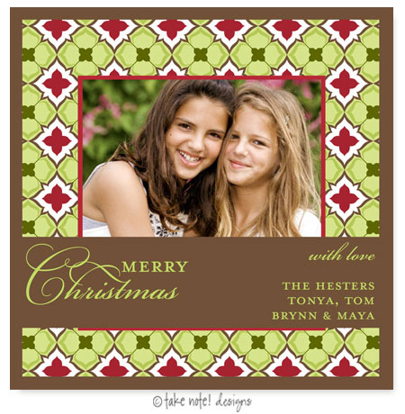 Take Note Designs Digital Holiday Photo Cards - Christmas Paper Wrap