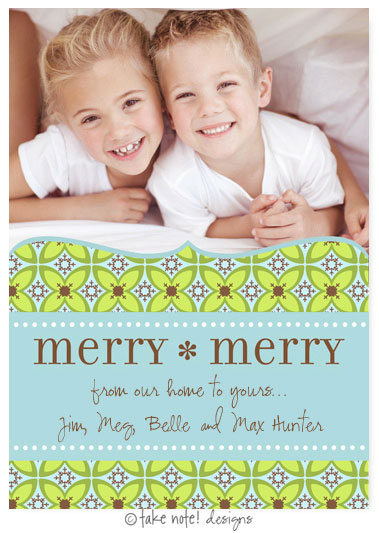 Take Note Designs Digital Holiday Photo Cards - Merry Merry Frame