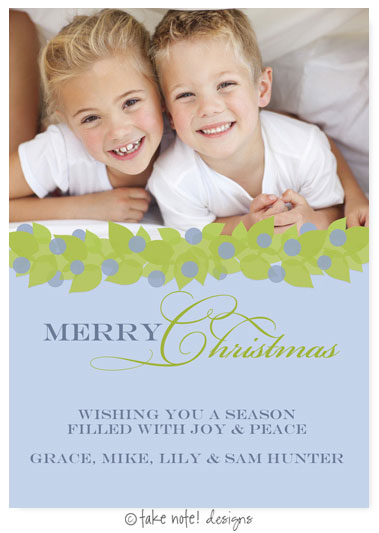 Take Note Designs Digital Holiday Photo Cards - Juniper Berry Garland