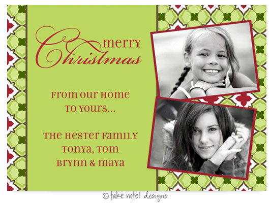 Take Note Designs Digital Holiday Photo Cards - Holiday Pattern Two Take Note Designs Digital Holiday Photo Cards - Holiday Pattern Two
