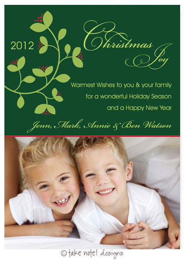 Take Note Designs Digital Holiday Photo Cards - Christmas Joy Take Note Designs Digital Holiday Photo Cards - Christmas Joy