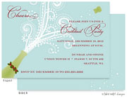 Digital Holiday Invitations/Greeting Cards by Take Note Designs - Champagne Holly Blast Horizontal