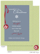 Digital Holiday Invitations/Greeting Cards by Take Note Designs - Ornament on Green Tweed