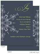 Digital Holiday Invitations/Greeting Cards by Take Note Designs - Navy Large Snowflake