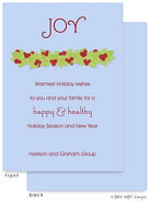 Digital Holiday Invitations/Greeting Cards by Take Note Designs - Winter Berry Garland on Blue