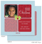 Take Note Designs Digital Holiday Photo Cards - Red Tweed Holly Berry